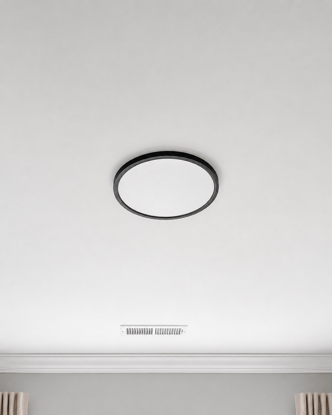 After modern flush mount light
